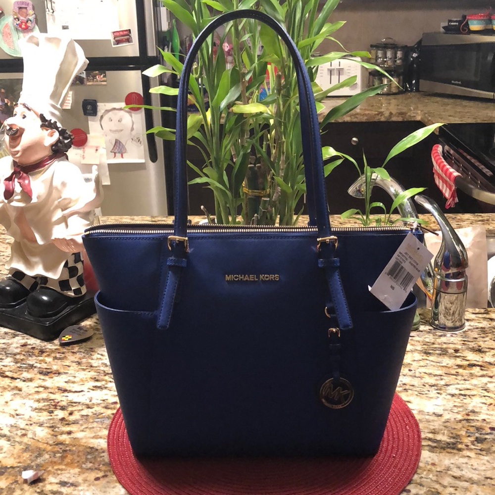 Michael Kors Jet Set Electric Blue Tote
